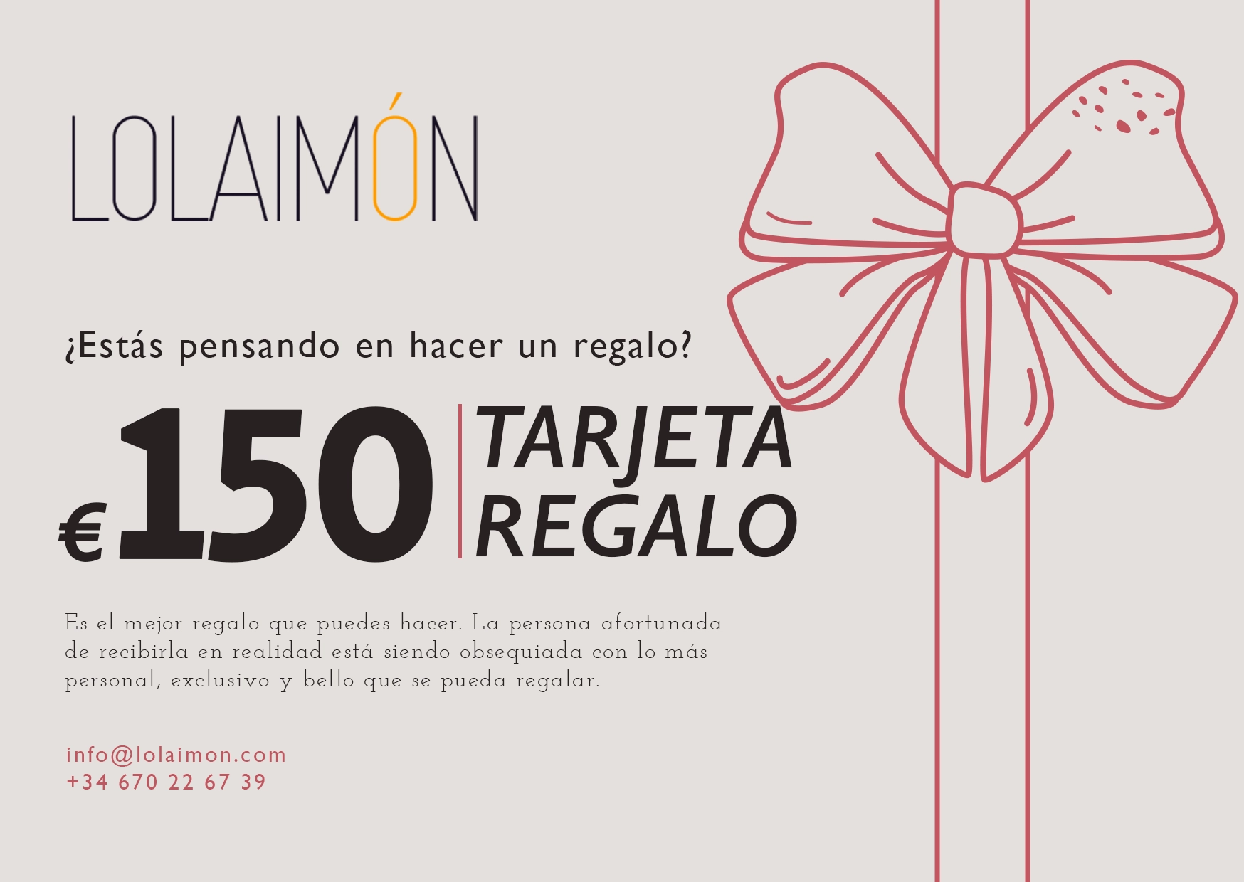 tarjeta regalo 150