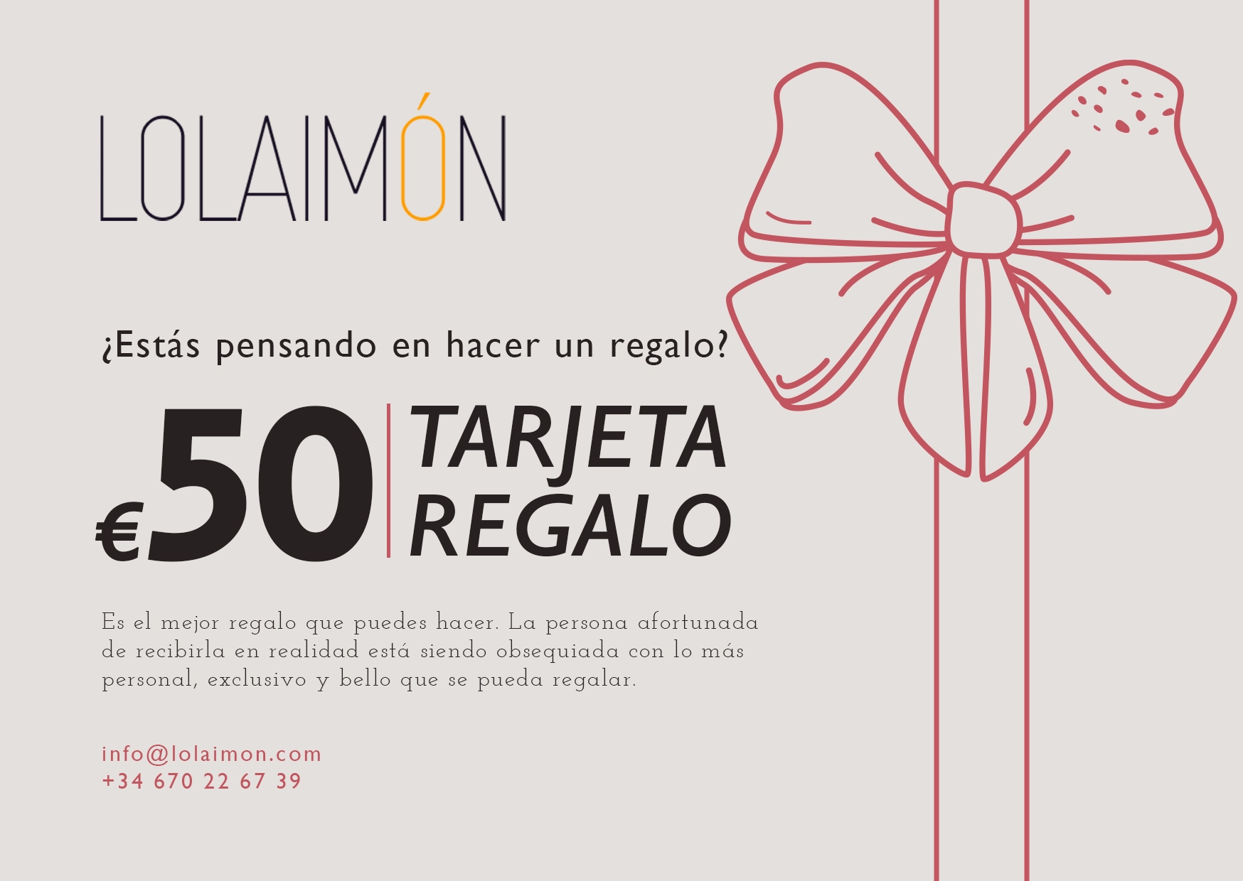 tarjeta regalo 50